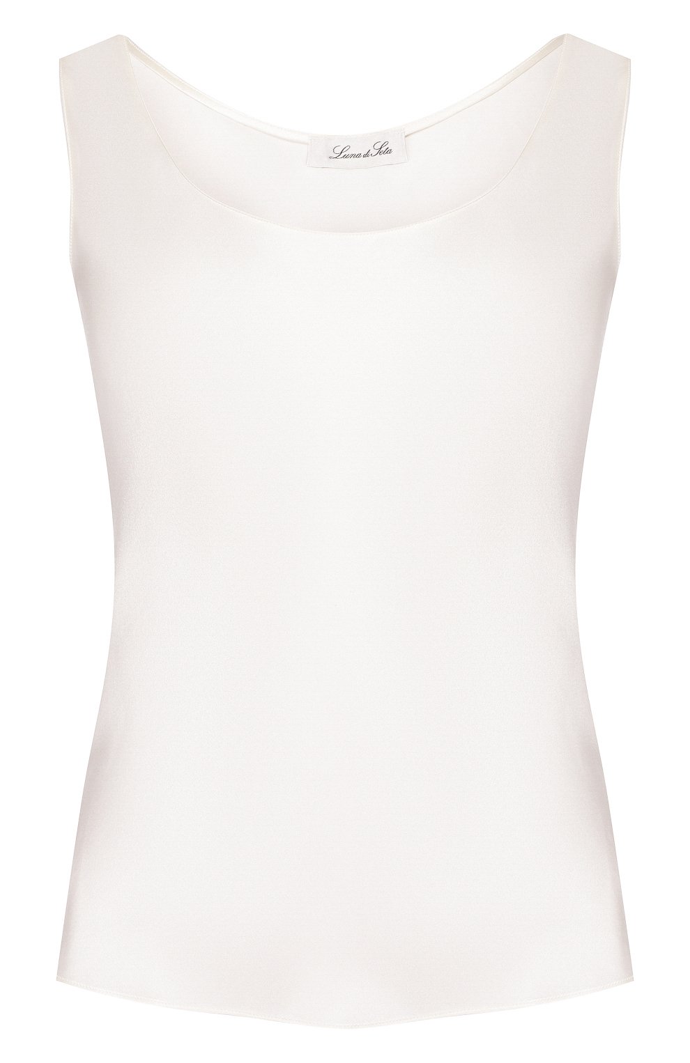 Женская шелковый топ LUNA DI SETA белого цвета, арт. VLST08011 | Фото 1 (Материал внешний: Шелк; Женское Кросс-КТ: Топы)