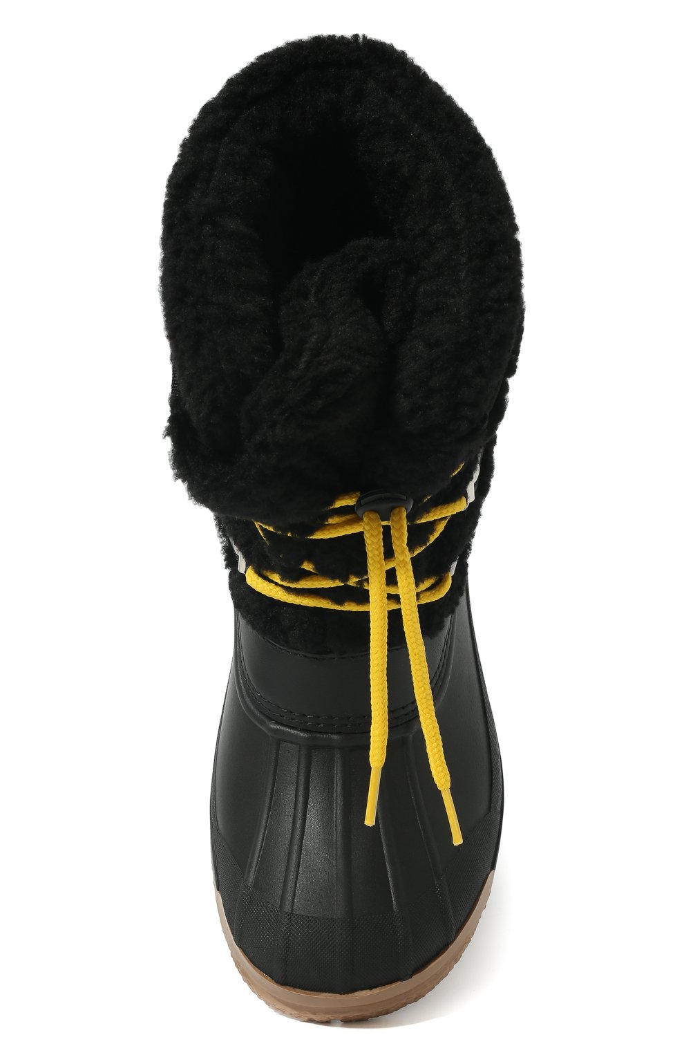 Детские утепленные сапоги DSQUARED2 черного цвета, арт. 72343 VAR.3/35-41 | Фото 4 (Материал внешний: Текстиль; Материал внутренний: Текстиль)