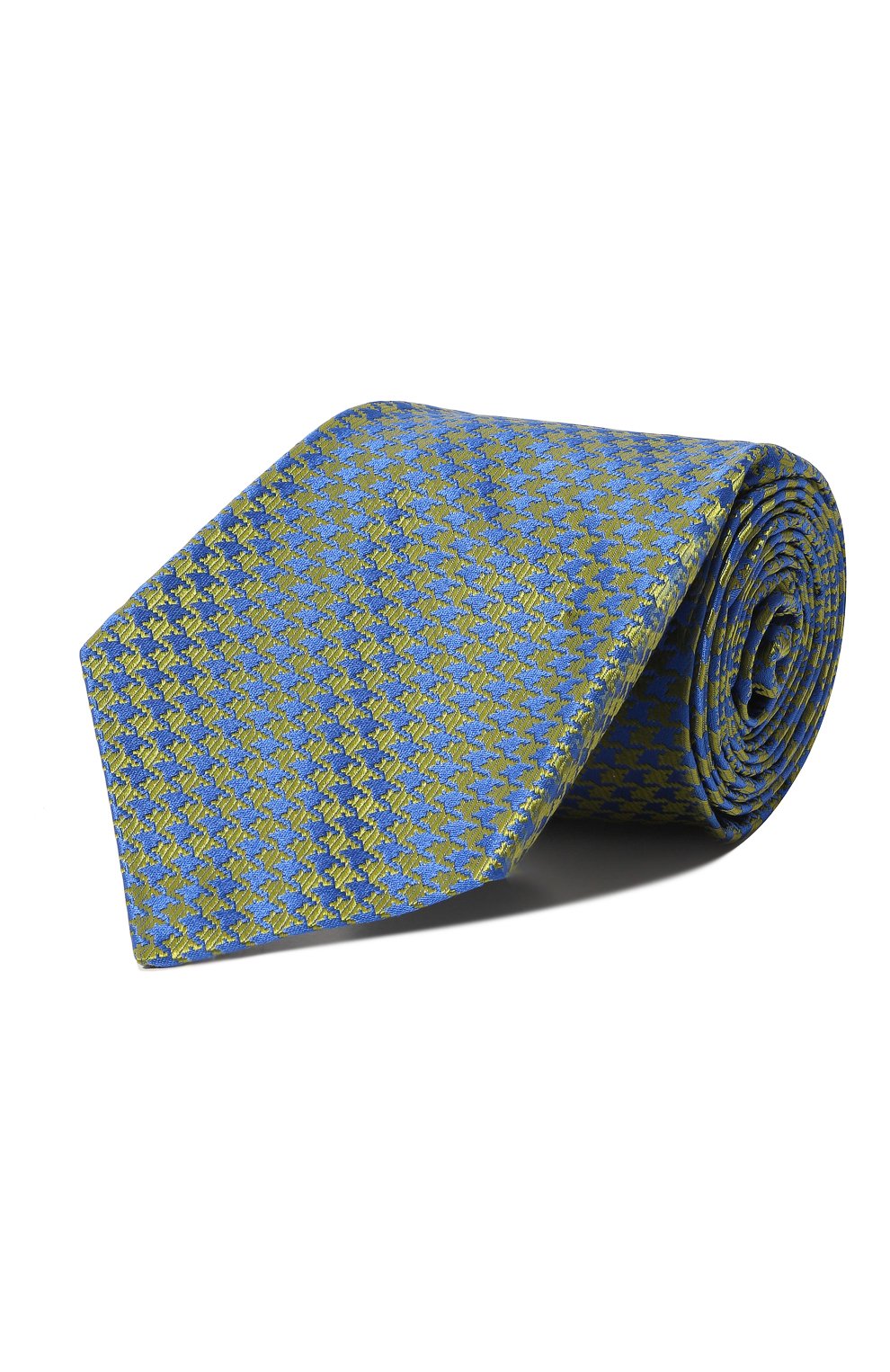 С принтом Kiton, Шелковый галстук Kiton, Италия, Зелёный, Шелк: 100%;, 13264229  - купить