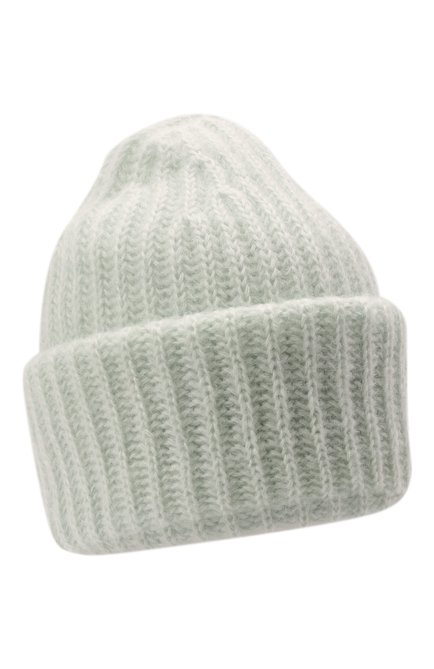 Женская шапка TAK.ORI светло-зеленого цвета, арт. AC043MW018PF17 | Фото 1 (Материал: Синтетический материал, Шерсть, Текстиль)