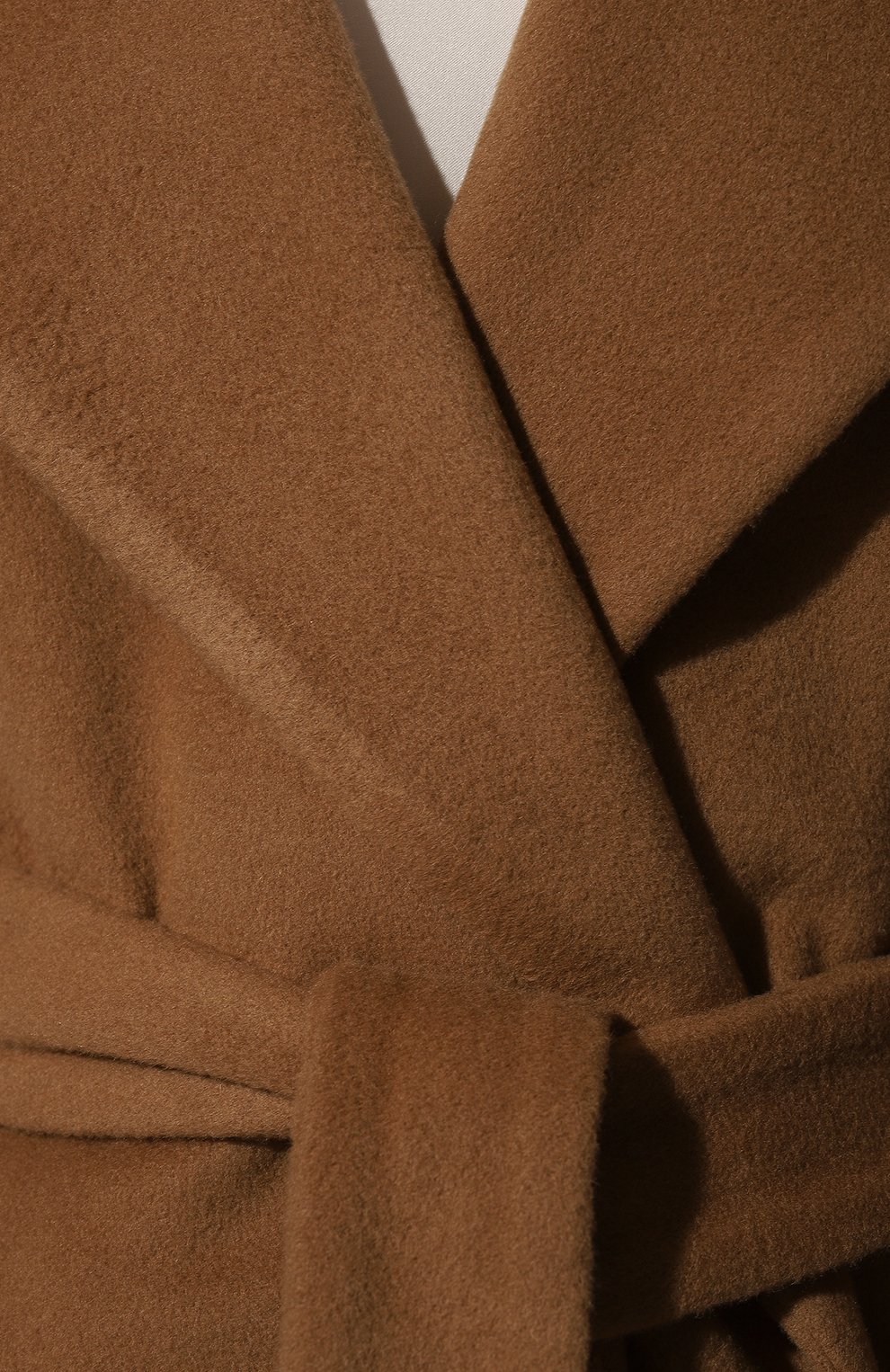 Женское пальто из шерсти и кашемира PALTO бежево го цвета, арт. PA0LA VEL0 | Фото 5 (Материал внешний: Шерсть; Рукава: Длинные; Региональные ограничения белый список (Axapta Mercury): Не проставлено; Материал сплава: Проставлено; Нос: Не проставлено; Материал подклада: Синтетический материал; Длина (верхняя одежда): Длинные; 1-2-бортные: Однобортные; Драгоценные камни: Проставлено; Стили: Кэжуэл)