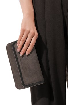 Женская поясная сумка BRUNELLO CUCINELLI серого цвета, арт. MBDLDB1054 | Фото 2 (Материал: Натуральная кожа; Стили: Кэжуэл)