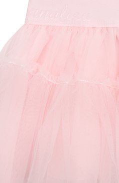 Детская юбка MONNALISA розового цвета, арт. 377GON | Фото 3 (Материал внешний: Синтетический материал; Региональные ограничения белый список (Axapta Mercury): RU; Материал подклада: Хлопок; Ростовка одежда: 12 мес | 80 см, 18 мес | 86 см, 24 мес | 92 см)