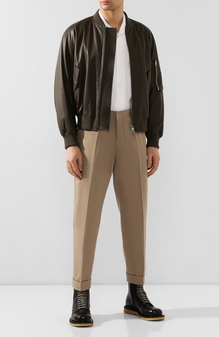 Мужские кожаные ботинки BOTTEGA VENETA черного цвета, арт. 610338/VBSB0 | Фото 2 (Материал внутренний: Натуральная кожа; Подошва: Плоская; Мужское Кросс-КТ: Ботинки-обувь; Материал внешний: Кожа; Материал утеплителя: Без утеплителя; Региональные ограничения белый список (Axapta Mercury): RU)