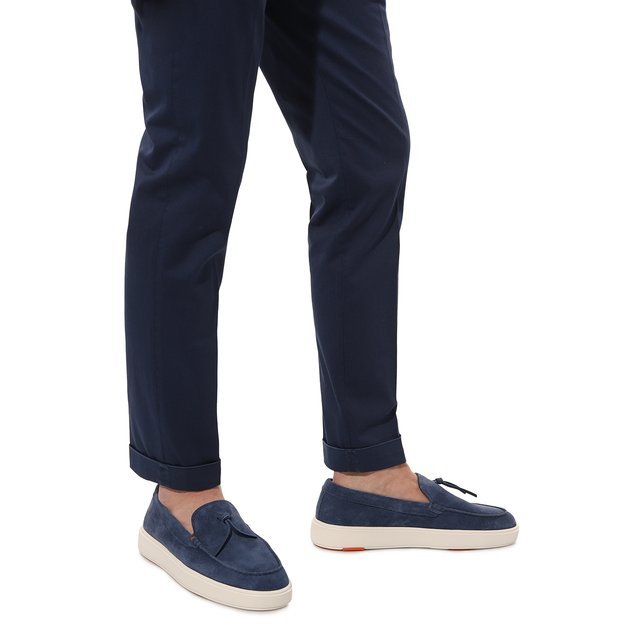 фото Замшевые слипоны santoni