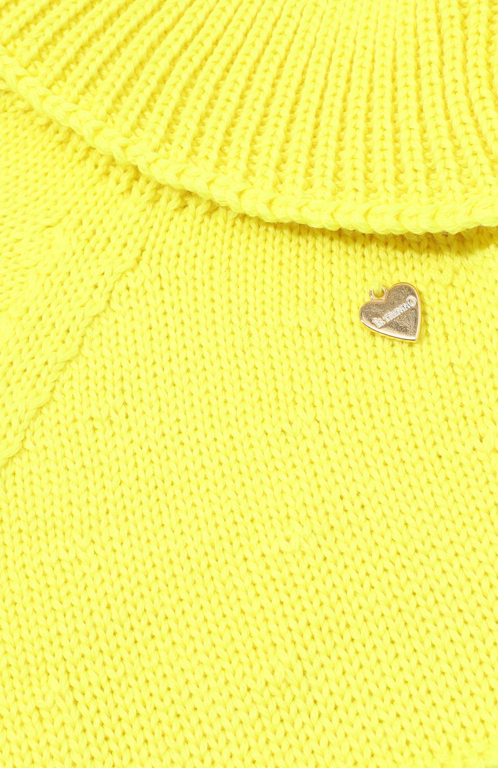 Детский шерстяной шарф-манишка IL TRENINO желтого цвета, арт. CL-4058/J | Фото 3 (Материал: Текстиль, Шерсть; Материал сплава: Проставлено; Нос: Не проставлено)