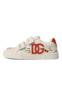 Детские кожаные кеды DOLCE & GABBANA белого цвета, арт. D11158/AP884/37-39 | Фото 2 (Региональные ограничения белый список (Axapta Mercury): Не проставлено; Материал внутренний: Натуральная кожа, Текстиль; Материал сплава: Проставлено; Нос: Не проставлено)