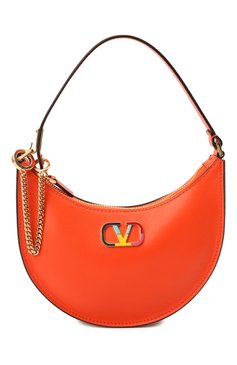 Женская сумка vsling VALENTINO оранжевого цвета, арт. XW2P0W19/GCV | Фото 1 (Сумки-технические: Сумки top-handle; Материал: Натуральная кожа; Региональные ограничения белый список (Axapta Mercury): RU; Размер: mini)