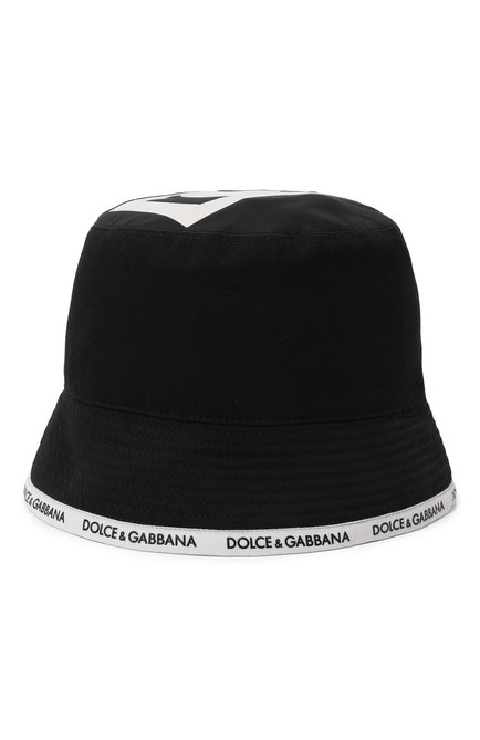 Мужская панама DOLCE & GABBANA черного цвета, арт. GH738A/GEX38 | Фото 1 (Материал: Хлопок, Синтетический материал, Текстиль)