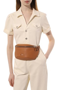 Женская поясная сумка ninon LANCEL светло-коричневого цвета, арт. A11818 | Фото 2 (Размер: medium; Материал: Натуральная кожа; Стили: Классический)