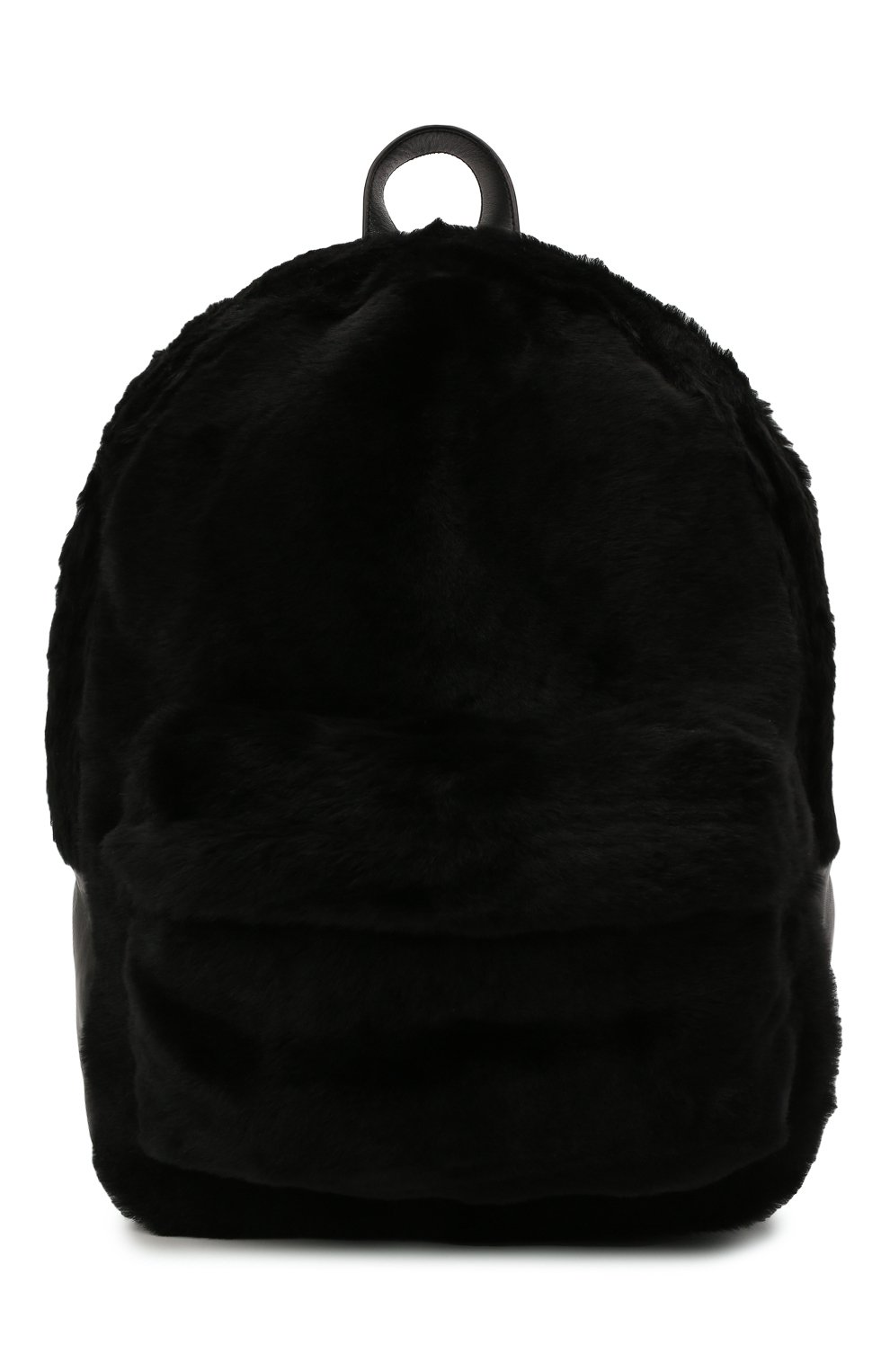Женский рюкзак YVES SALOMON черного цвета, арт. 22WAA305XXLALB | Фото 1 (Материал: Натуральный мех; Стили: Кэжуэл; Размер: large)