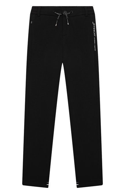 Детские брюки GIVENCHY черного цвета по цене 39950 руб., арт. H24139 | Фото 1