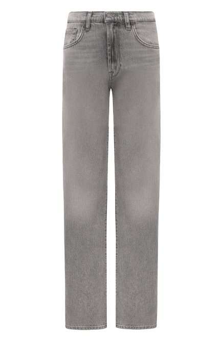 Женские джинсы 7 FOR ALL MANKIND серого цвета, арт. JSSTC640MS | Фото 1 (Длина (брюки, джинсы): Удлиненные; Материал сплава: Проставлено; Драгоценные камни: Проставлено; Материал внешний: Хлопок)