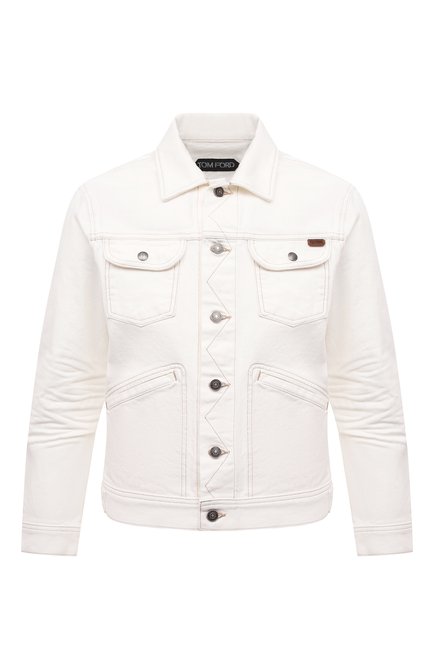 Мужская джинсовая куртка TOM FORD белого цвета по цене 131000 руб., арт. BWJ32/TFD116 | Фото 1