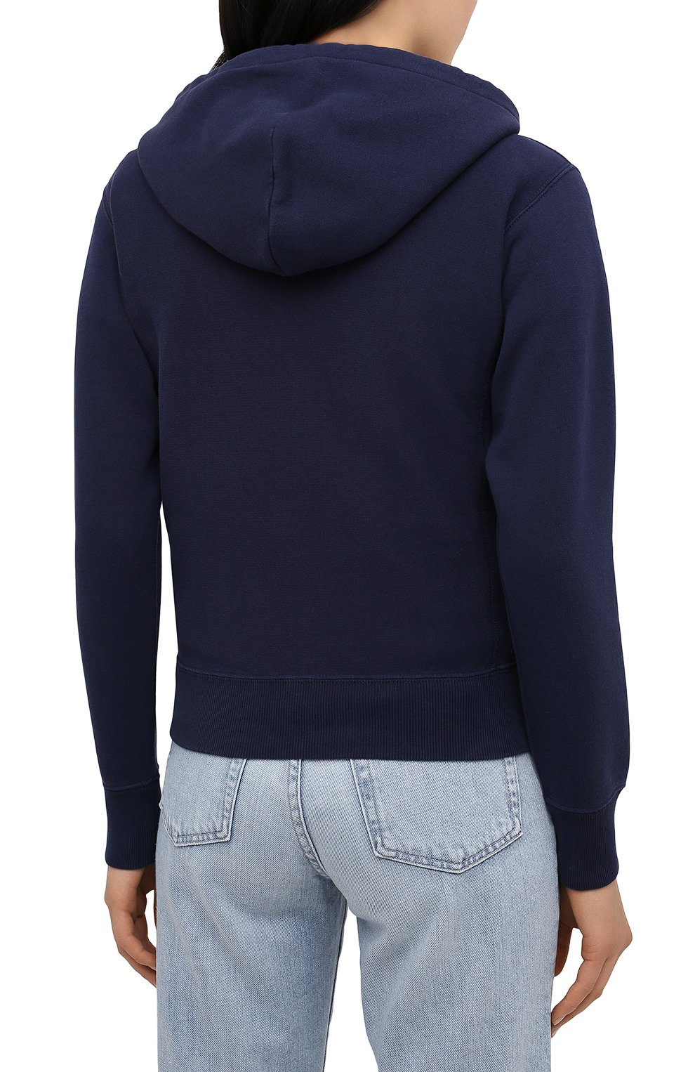 Женский хлопковая толстовка POLO RALPH LAUREN синего цвета, арт. 211794396 | Фото 4 (Рукава: Длинные; Длина (для топов): Стандартные; Региональные ограничения белый список (Axapta Mercury): RU; Материал внешний: Хлопок; Стили: Спорт-шик; Женское Кросс-КТ: Толстовка-одежда, Кардиган-одежда)