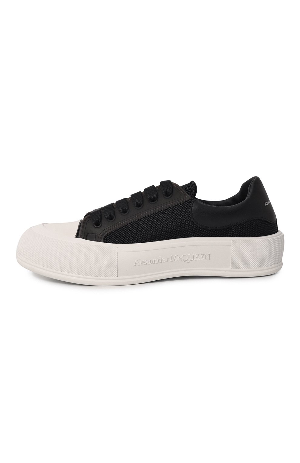 Текстильные кеды Deck Plimsoll Alexander McQueen 711098/W4UB3 Фото 4