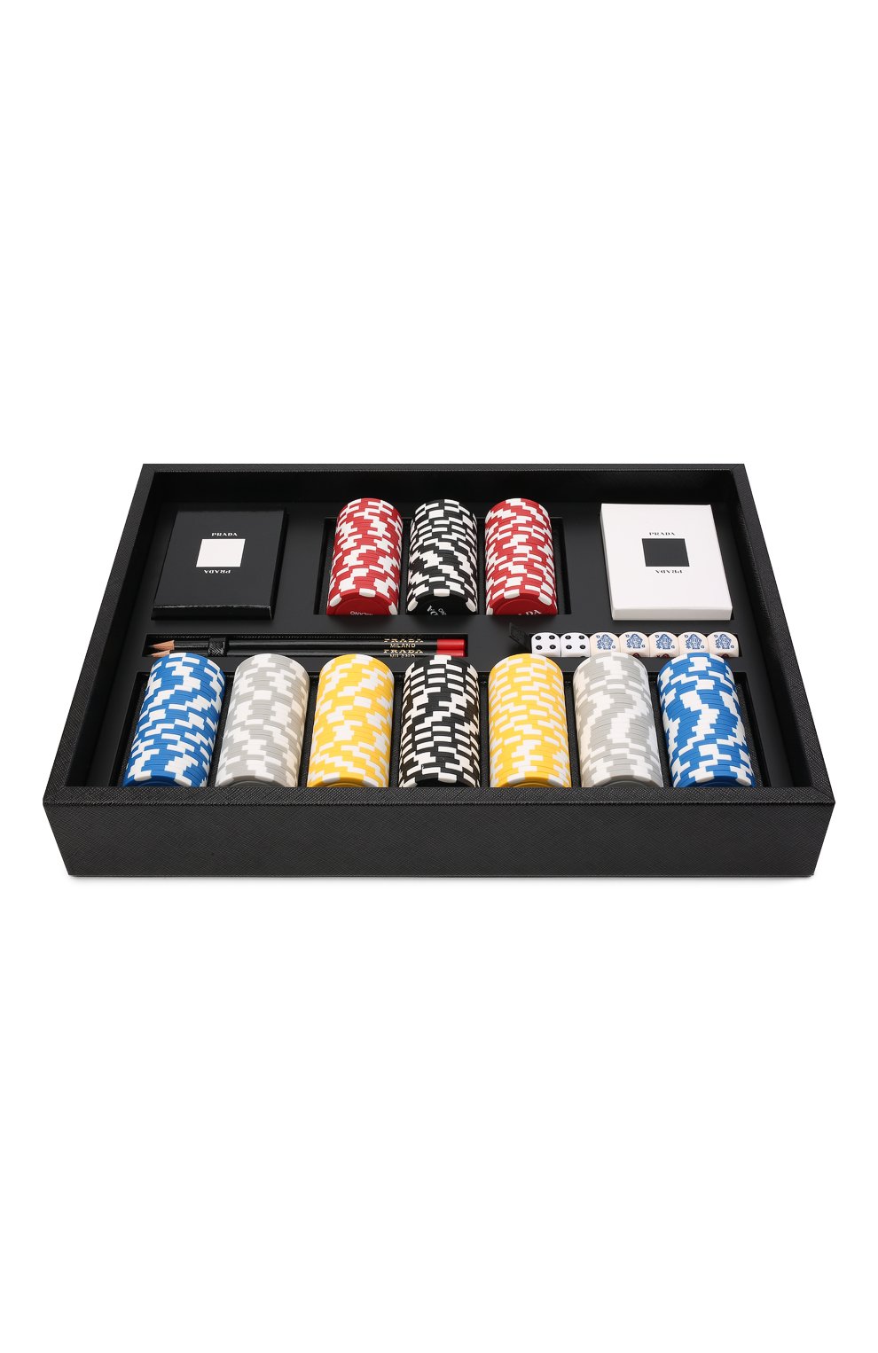 Набор для игры в покер PRADA черного цвета, арт. 2SG007-0DC-F0002 | Фото 1