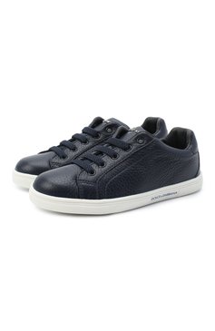 Детские кожаные кеды DOLCE & GABBANA синего цвета, арт. DA0929/A8066/29-36 | Фото 1 (Мальчики Кросс-КТ: Обувь-низкие; Материал внутренний: Натуральная кожа; Региональные ограничения белый список (Axapta Mercury): RU; Мальчики-школьная форма: Спортивная обувь; Длина стельки: 18,1, 18,7, 19,4, 20,1, 20,7, 21,4, 22,1, 22,7)