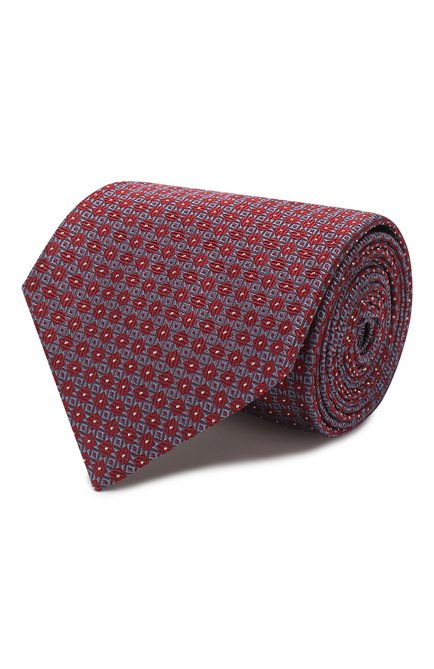 Мужской шелковый галстук BRIONI красного цвета по цене 24750 руб., арт. 062I00/P9444 | Фото 1