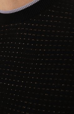 Женский пуловер EMPORIO ARMANI черного цвета, арт. 3R2MW1/2M07Z | Фото 5 (Материал внешний: Синтетический материал, Вискоза; Длина (для топов): Стандартные; Материал сплава: Проставлено; Стили: Спорт-шик; Женское Кросс-КТ: Пуловер-одежда; Драгоценные камни: Проставлено; Рукава: 3/4)