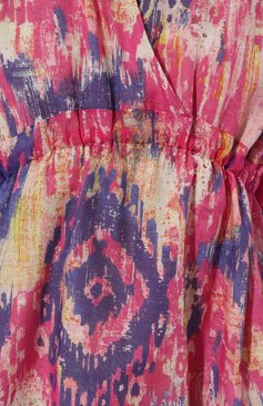Женское платье из хлопка и шел�ка LORENA ANTONIAZZI разноцветного цвета, арт. R2351AB47A/4268 | Фото 5 (Длина Ж (юбки, платья, шорты): Мини; Случай: Повседневный; Женское Кросс-КТ: Платье-пляжная одежда, Платье-одежда; Материал сплава: Проставлено; Материал внешний: Хлопок; Драгоценные камни: Проставлено; Рукава: 3/4; Стили: Романтичный; Материал подклада: Хлопок)
