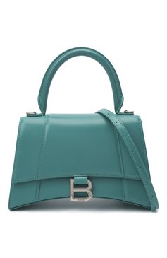 Женская сумка hourglass s BALENCIAGA бирюзового цвета, арт. 593546/1QJ4Y | Фото 6 (Сумки-технические: Сумки через плечо, Сумки top-handle; Материал: Натуральная кожа; Ремень/цепочка: На ремешке; Размер: small)