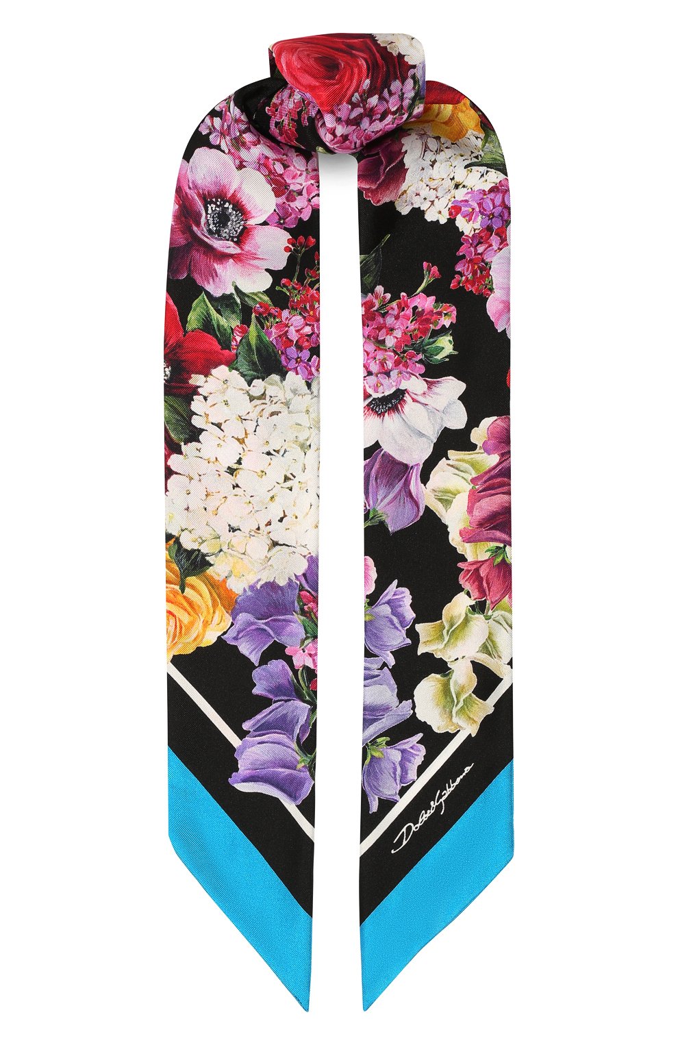 Женский шелковый шарф-бандо DOLCE & GABBANA разноцветного цвета, арт. FS215A/GDAY0 | Фото 1 (Материал: Текстиль, Шелк; Материал сплава: Проставлено; Нос: Не проставлено)