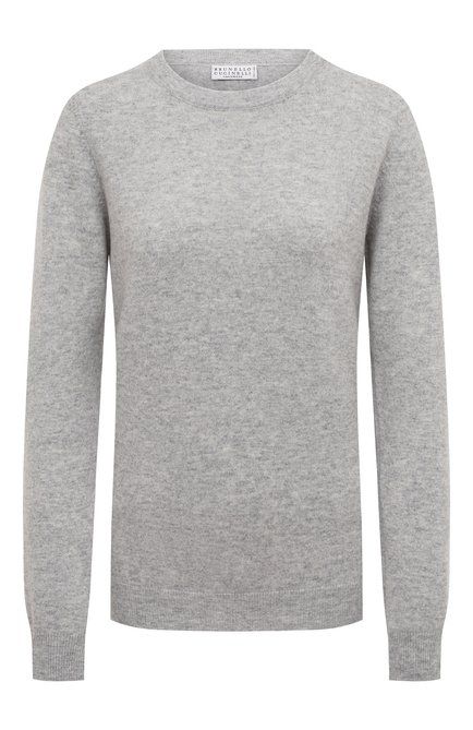 Женский кашемировый пуловер BRUNELLO CUCINELLI светло-серого цвета по цене 109920 руб., арт. 221M12144400 | Фото 1