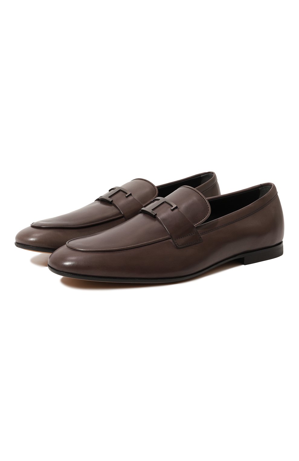 Мужские кожаные лоферы TOD’S коричневого цвета, арт. XXM38K0FX20NF5 | Фото 1 (Материал внутренний: Натуральная кожа; Стили: Классический)