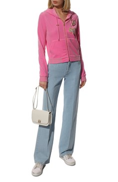 Женский хлопковый кардиган balmain x barbie BALMAIN розового цвета, арт. XF2JX000/66JB | Фото 2 (Рукава: Длинные; Длина (для топов): Стандартные; Материал внешний: Хлопок; Стили: Спорт-шик; Женское Кросс-КТ: Кардиган-одежда)