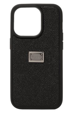 Кожаный чехол для iphone 14 pro DOLCE & GABBANA черного цвета, арт. BP3245/AG219 | Фото 1 (Региональные ограничения белый список (Axapta Mercury): Не проставлено; Нос: Не проставлено)