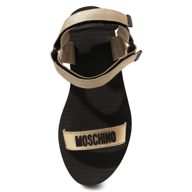 Комбинированные босоножки Rubber Logo Moschino  MA16658I1G/MV2 Фото 6