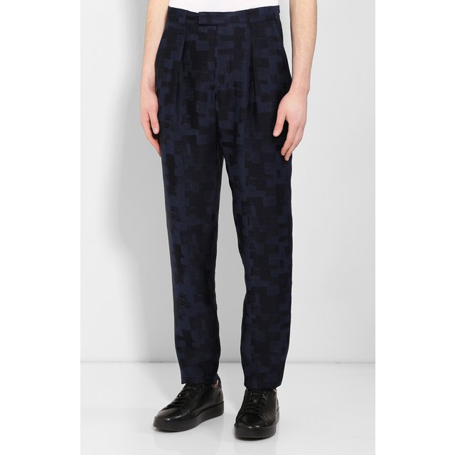 Брюки из смеси льна и вискозы Giorgio Armani  9SGPP05N/T01JJ Фото 3