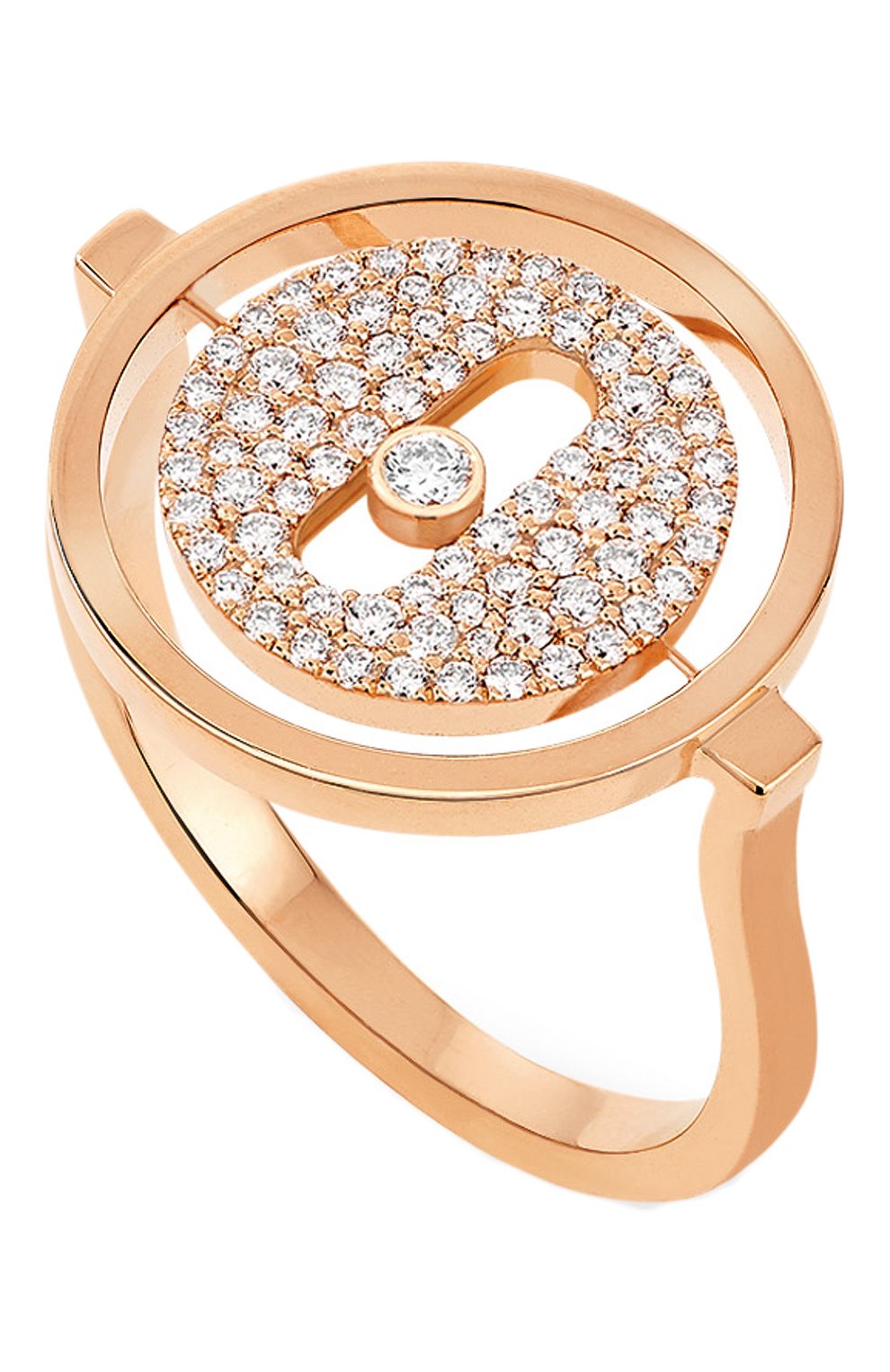 Женские кольцо MESSIKA бесцветного цвета, арт. 07534-PG | Фото 1 (Драгоценные камни: Бриллианты; Материал сплава: Розовое золото)