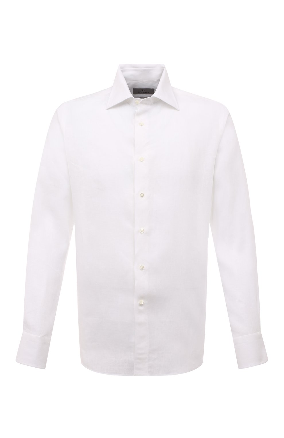 Рубашки Canali, Льняная рубашка Canali, Италия, Белый, Лен: 100%;, 13188469  - купить