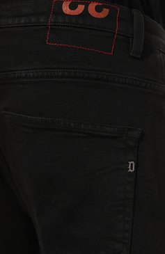 Мужские джинсы DONDUP черного цвета, арт. UP434/BS0033U DR4 | Фото 5 (Силуэт М (брюки): Прямые; Кросс-КТ: Деним; Длина (брюки, джинсы): Стандартные; Материал сплава: Проставлено; Материал внешний: Хлопок, Деним; Драгоценные камни: Проставлено; Стили: Кэжуэл)