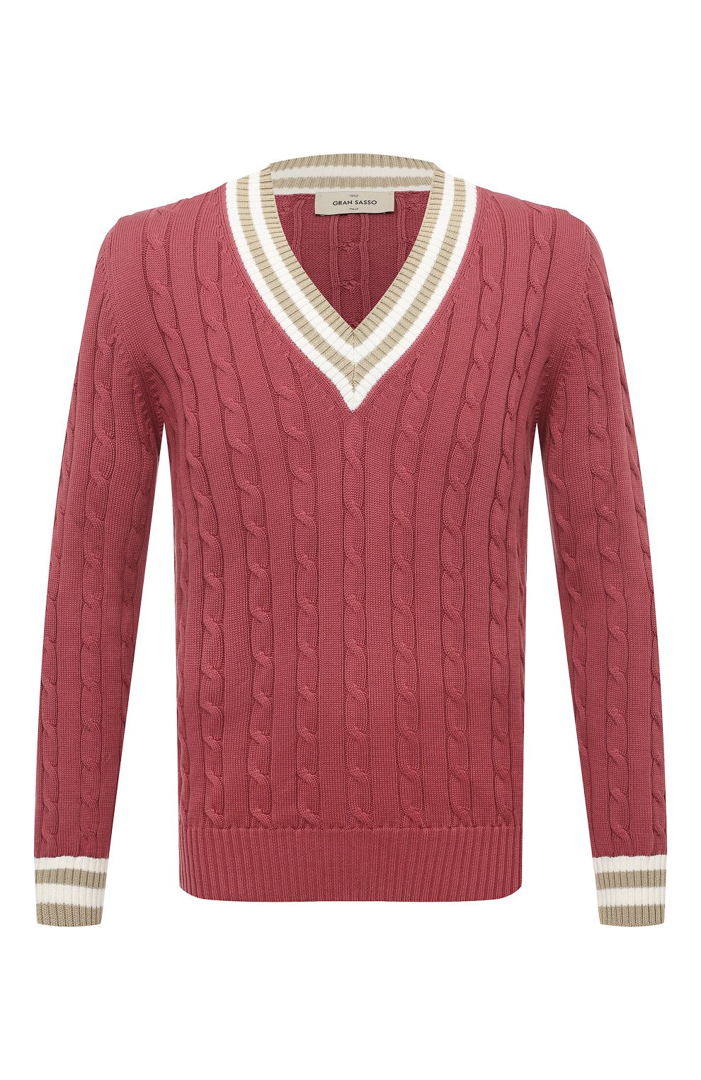Хлопковый пуловер Gran Sasso Розовый 23138/18019 5706030