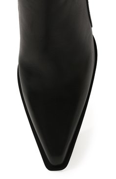 Женские кожаные ботильоны PREMIATA черного цвета, арт. M6345/BUTTERFLY | Фото 6 (Каблук высота: Высокий; Материал внутренний: Натуральная кожа; Материал утеплителя: Без утеплителя; Каблук тип: Шпилька; Подошва: Плоская)