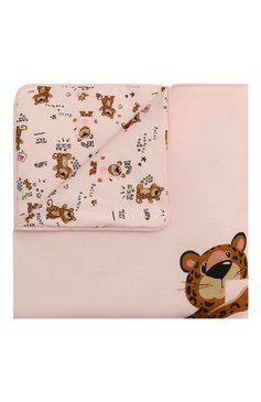 Детского хлопковое одеяло DOLCE & GABBANA светло-розового цвета, арт. LNJAD7/G7G4M | Фото 1 (Материал: Текстиль, Хлопок)