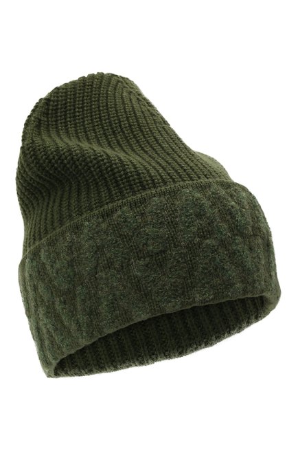 Женская кашемировая шапка VALENTINO зеленого цвета, арт. XW2HB00V/ZBH | Фото 1 (Материал: Текстиль, Шерсть, Кашемир)