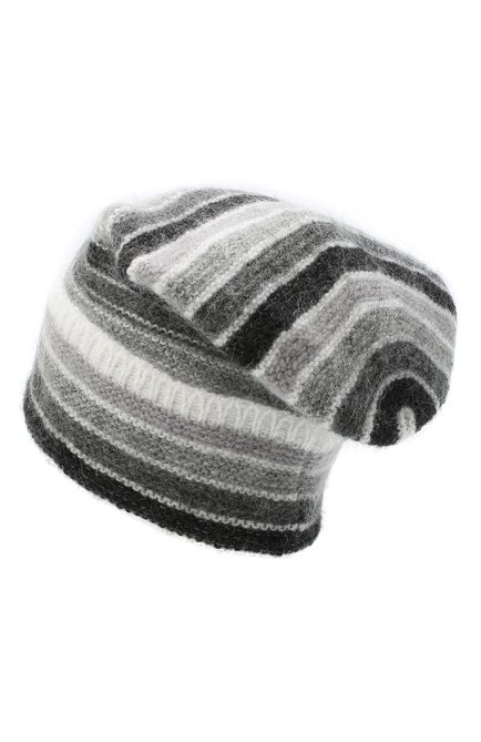 Женская шапка TAK.ORI серого цвета, арт. HTK70007MA050AW20 | Фото 2 (Материал: Текстиль, Шерсть, Синтетический материал)