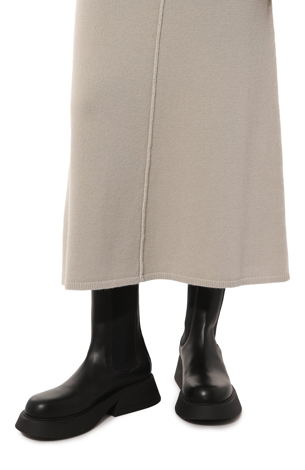 Женские кожаные ботинки MATTIA CAPEZZANI черного цвета, арт. W270/VITELL0 | Фото 3 (Подошва: Платформа; Каблук высота: Низкий; Материал внутренний: Натуральная кожа; Материал утеплителя: Без утеплителя; Женское Кросс-КТ: Челси-ботинки)