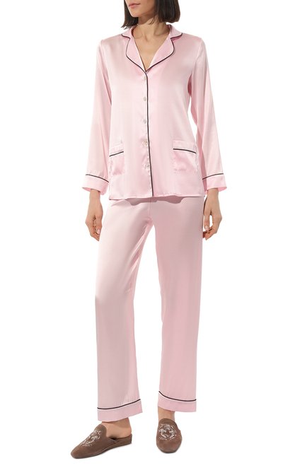 Женская шелковая пижама PRIMROSE розового цвета, арт. 1W.504RB.S004 | Фото 2 (Материал внешний: Шелк)