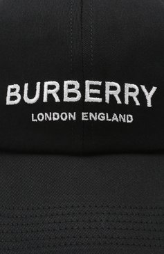Женская хлопковая бейсболка BURBERRY черного цвета, арт. 8010635 | Фото 3 (Материал: Текстиль, Хлопок; Статус проверки: Проверено, Проверена категория)