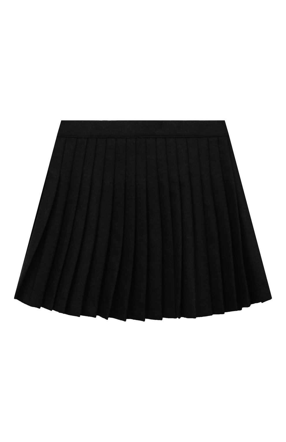 Детская шерстяная юбка DAL LAGO темно-серого цвета, арт. R299/2179/4-6 | Фото 2 (Материал внешний: Шерсть; Стили: Классический)