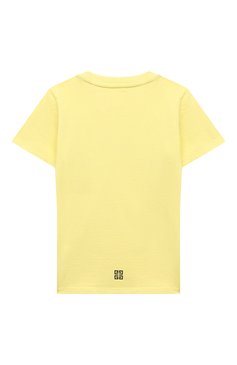 Детский хлопковая футболка GIVENCHY желтого цвета, арт. H05205 | Фото 2 (Материал сплава: Проставлено; Нос: Не проставлено; Материал внешний: Хлопок; Ростовка одежда: 6 мес | 68 см)