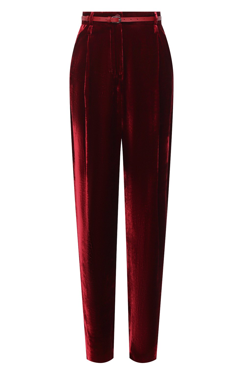 Брюки из вискозы и шелка Giorgio Armani красного цвета