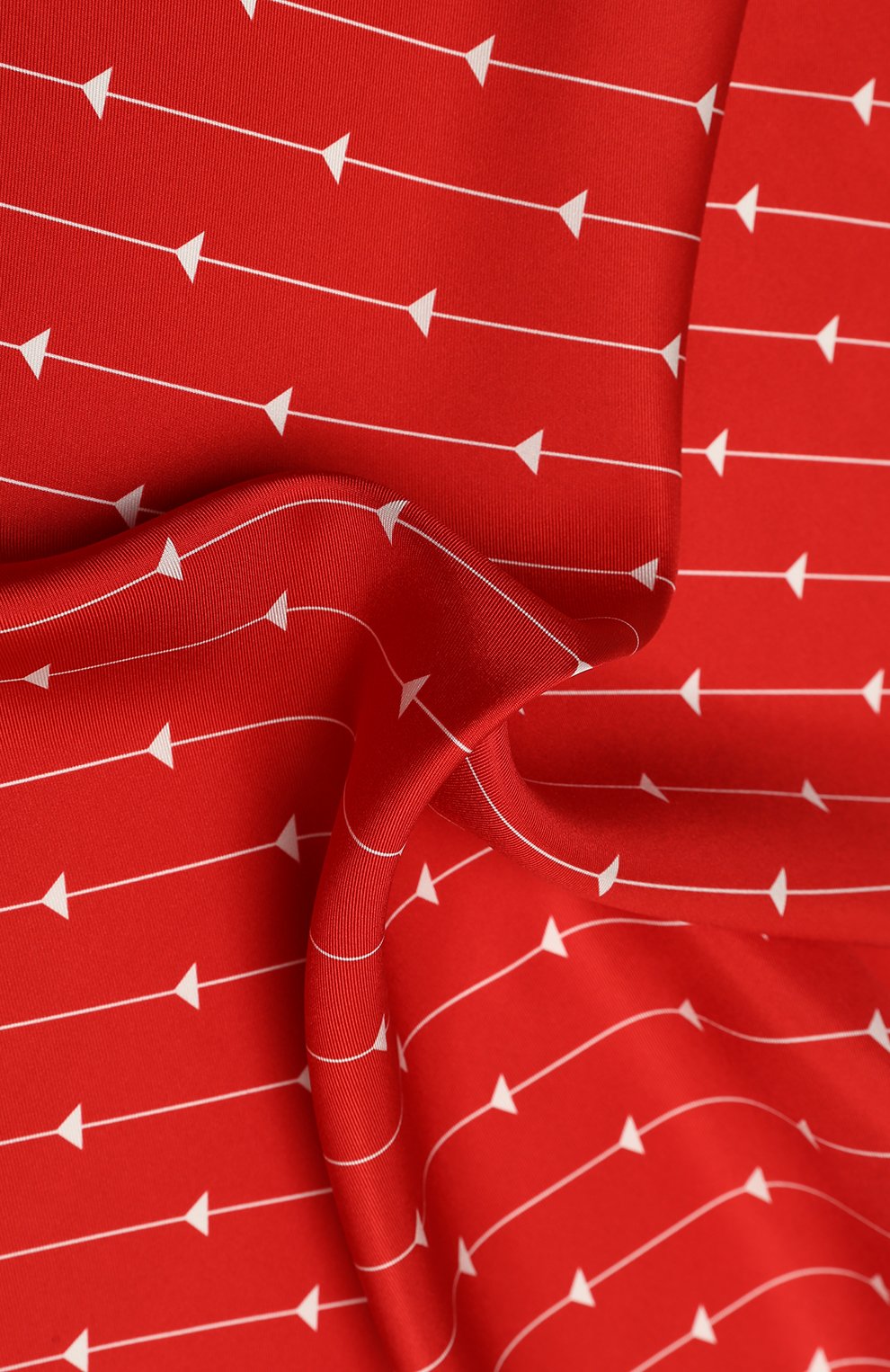 Женский шелковый платок PRADA красного цвета, арт. 1FF004-2DTR-F0976 | Фото 4 (Материал: Текстиль, Шелк)