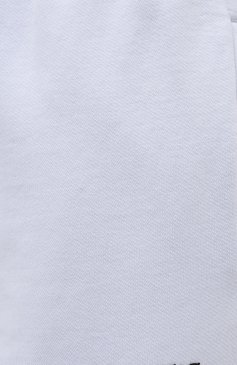 Женские хлопковые джоггеры OFF-WHITE с�ветло-голубого цвета, арт. 0WCH006S21JER001 | Фото 5 (Длина (брюки, джинсы): Стандартные; Женское Кросс-КТ: Брюки-одежда, Джоггеры - брюки; Силуэт Ж (брюки и джинсы): Джоггеры; Региональные ограничения белый список (Axapta Mercury): RU; Материал сплава: Проставлено; Материал внешний: Хлопок; Стили: Спорт-шик; Драгоценные камни: Проставлено)