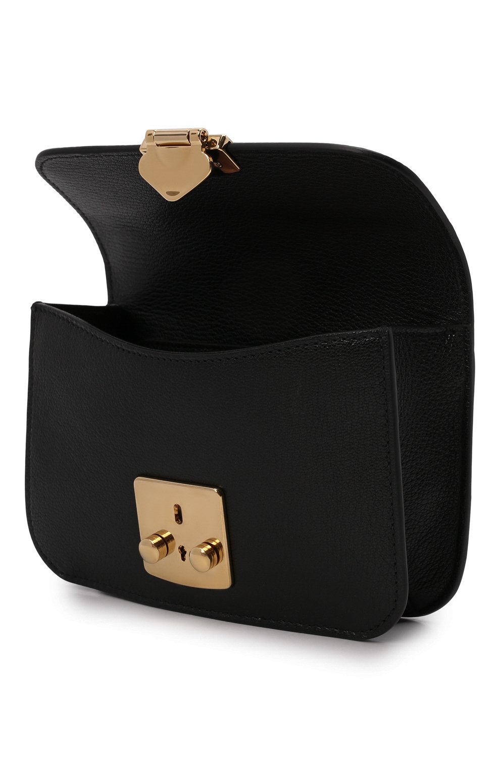 Женская сумка MIU MIU черного цвета, арт. 5BD231-2AJB-F0002-OOO | Фото 5 (Сумки-технические: Сумки через плечо; Материал: Натуральная кожа; Размер: mini; Ремень/цепочка: На ремешке)